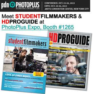 Meet StudentFilmmakers and HDProGuide at PhotoPlus Expo, Booth 1265