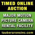 Major motion picture camera rental facility online auction