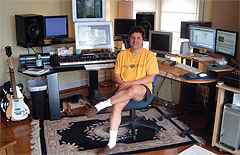 John Avarese in the relaxed atmosphere of his home studio.