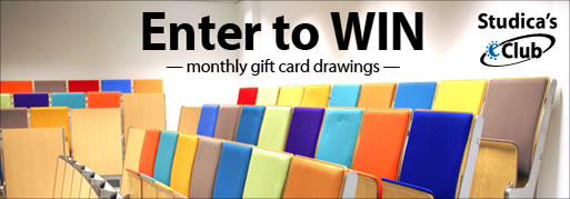 Enter to Win Monthly Gift Card Drawings with Studica's eClub