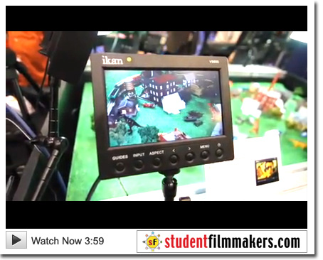 Ikan's Clint Milby talks with StudentFilmmakers Magazine about Ikan monitoring for HDSLR. (Video by Jon Firestone and Tim Hardy.)