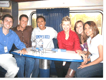 (Pictured) From left to right: Jason Tarr, Chris Cuomo, Robin Roberts, Diane Sawyer, Meghan Lisson, and Sabina Kuriakose. The photo was taken when we - Meghan, Sabina and I - traveled with the GMA crew on the Whistle Stop Tour from Rome, NY to Niagara Falls, NY.