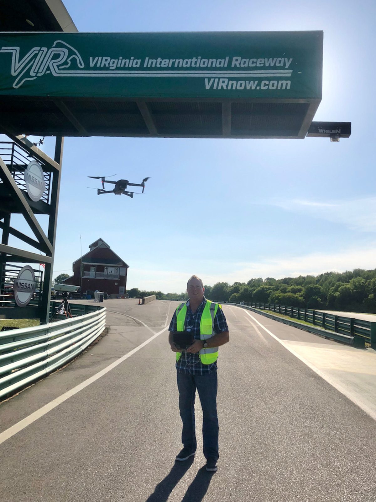 Producer / DP / Editor Steve Radley filming with drones.