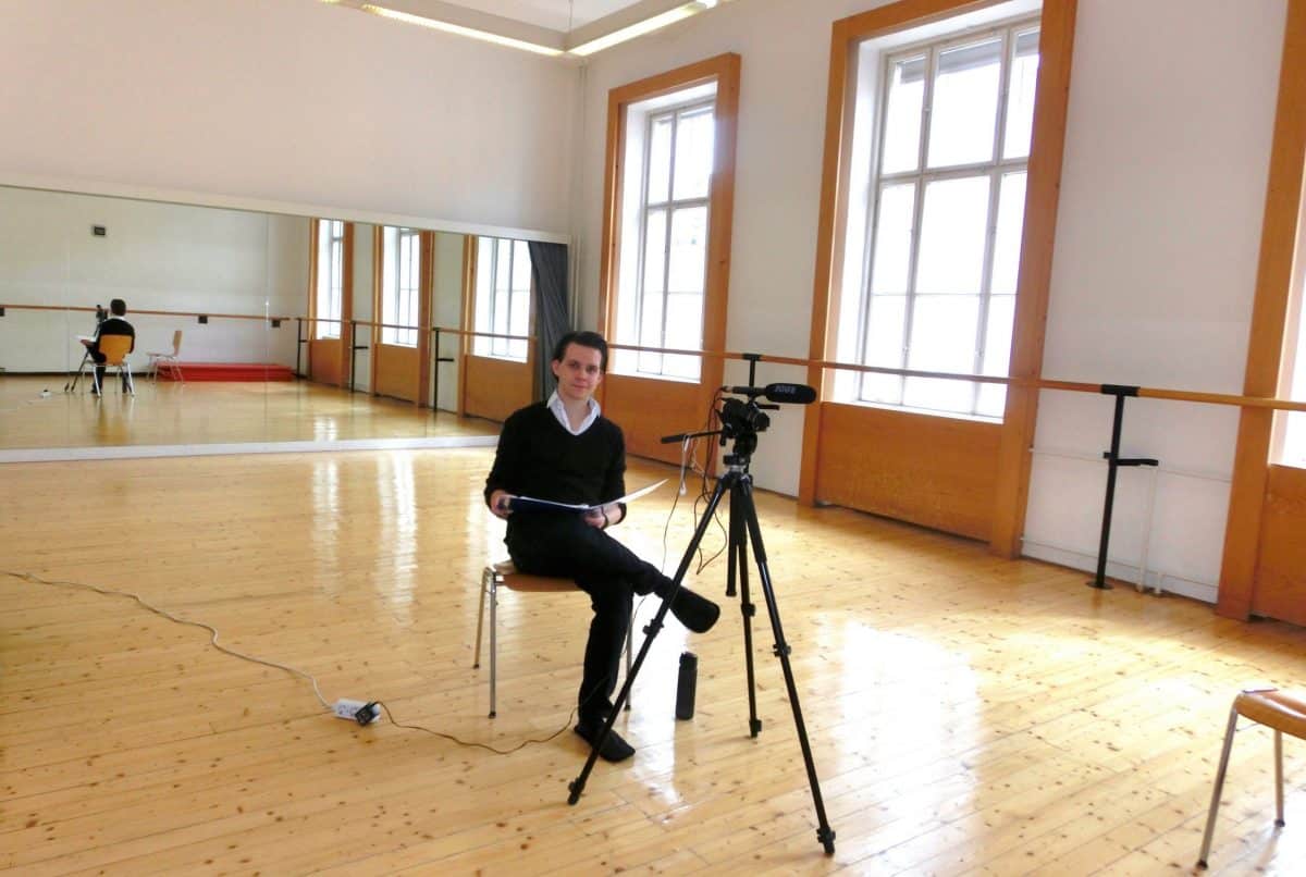 Marco Schleicher holding auditions