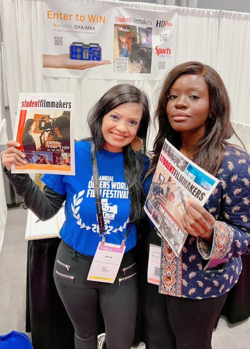 Festivals visit the Student Filmmakers Magazine exhibit booth at NAB NY, Manhattan, to say hello, pick up magazine editions, and network