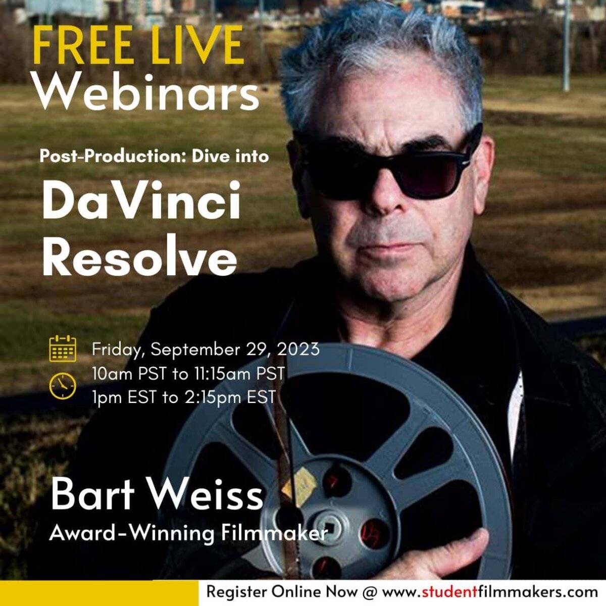 Live Webinar with Bart Weiss: Dive into Da Vinci Resolve