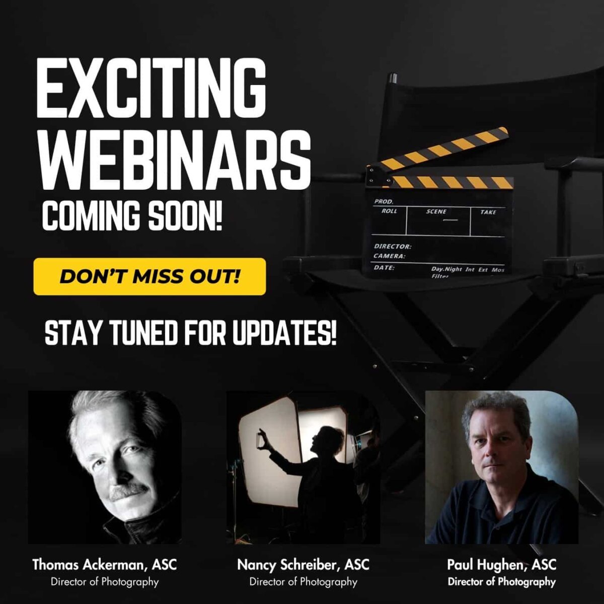 Exciting Webinars - More Coming