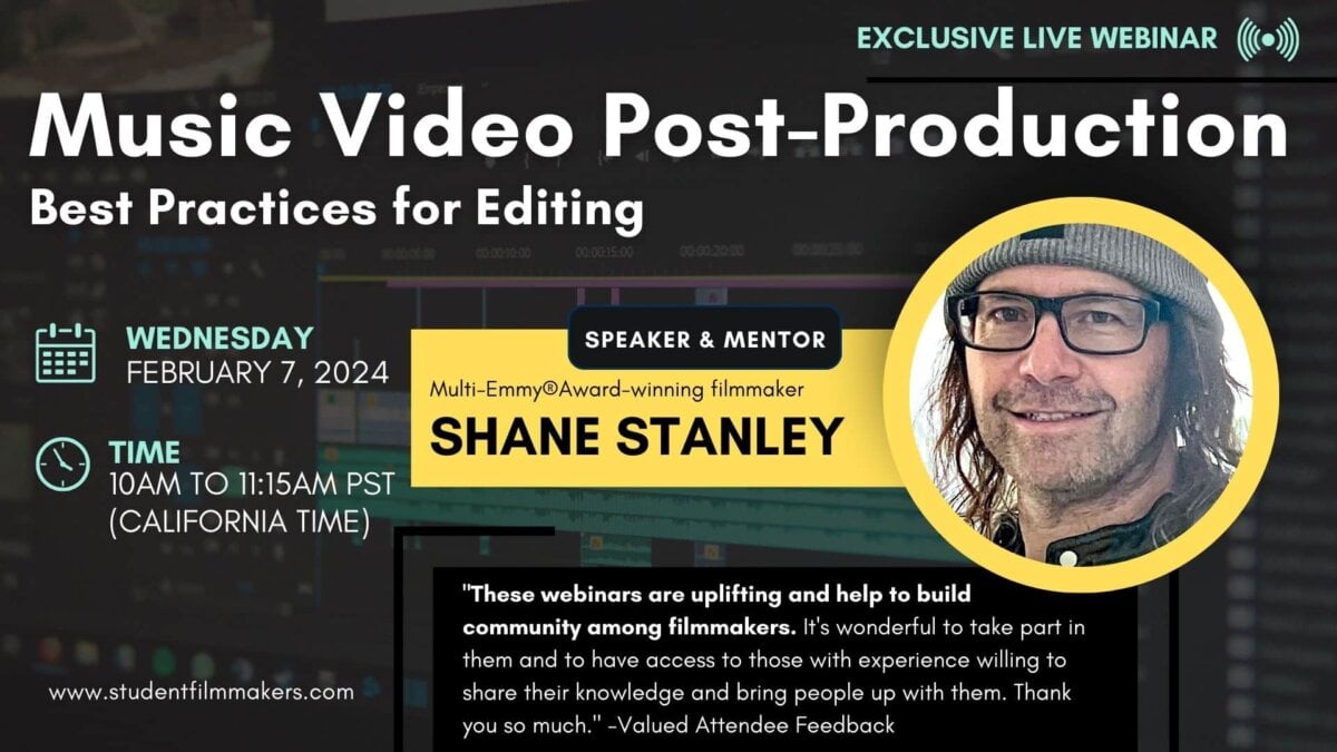 Music Video Direction Fundamentals with Shane Stanley