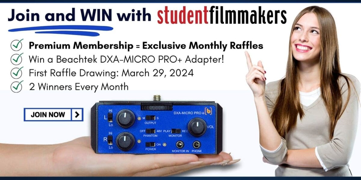 Join and WIN with StudentFilmmakers.com